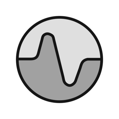 Tek ve ince bir ikonun basit çizgi çizimi, vektör illüstrasyonu