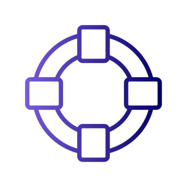 Yaşam şamandırası simgesinin vektör çizimi