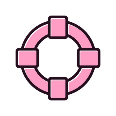 Yaşam şamandırası simgesinin vektör çizimi