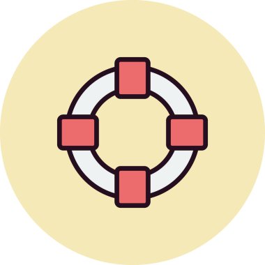 Yaşam şamandırası simgesinin vektör çizimi