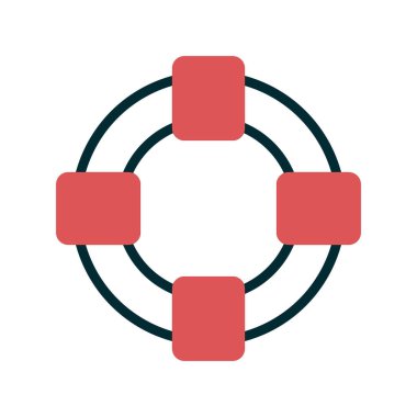 Yaşam şamandırası simgesinin vektör çizimi