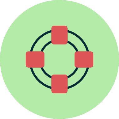 Yaşam şamandırası simgesinin vektör çizimi