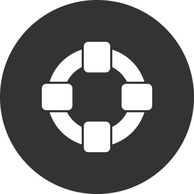 Yaşam şamandırası simgesinin vektör çizimi