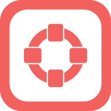 Yaşam şamandırası simgesinin vektör çizimi