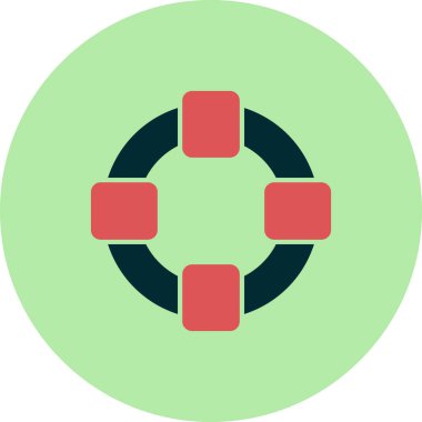 Yaşam şamandırası simgesinin vektör çizimi