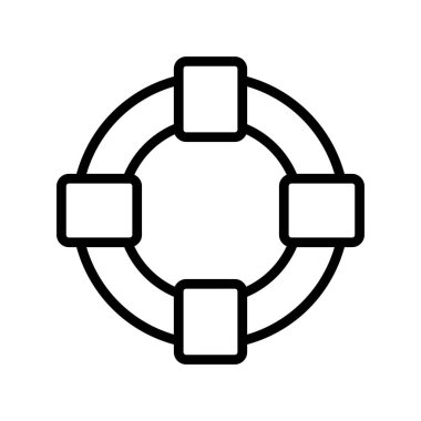 Yaşam şamandırası simgesinin vektör çizimi