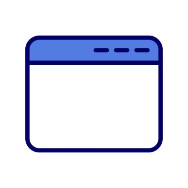 tarayıcı simgesi, vektör illüstrasyonu 