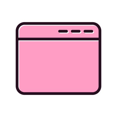 tarayıcı simgesi, vektör illüstrasyonu 