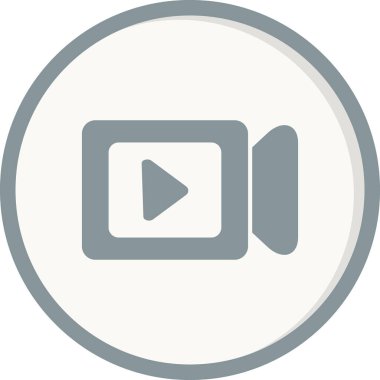 video kamera simgesi vektörü, kayıt düğmesi 