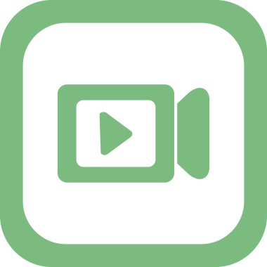 video kamera simgesi vektörü, kayıt düğmesi 