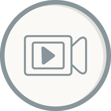 video kamera simgesi vektörü, kayıt düğmesi 