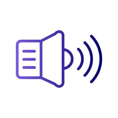 hoparlör düz simge, vektör illüstrasyonu