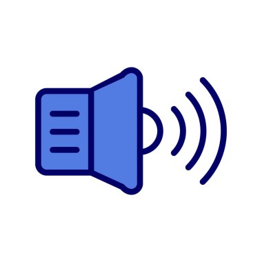 hoparlör düz simge, vektör illüstrasyonu