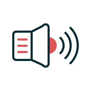 hoparlör düz simge, vektör illüstrasyonu