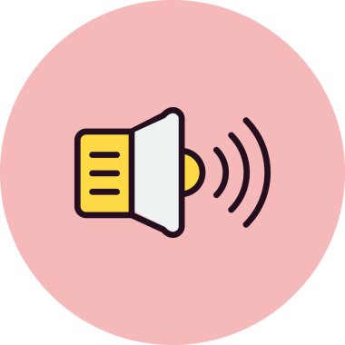 Hoparlör simgesi, vektör illüstrasyonu 