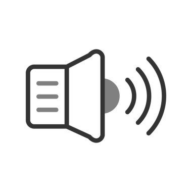 Hoparlör simgesi, vektör illüstrasyonu 