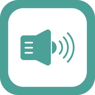 Hoparlör simgesi, vektör illüstrasyonu 