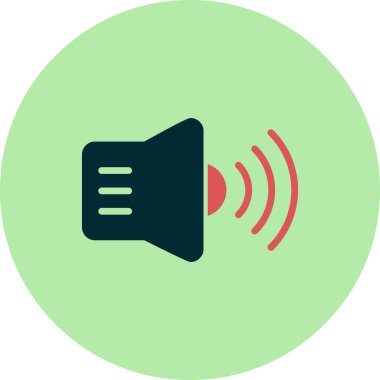 Hoparlör simgesi, vektör illüstrasyonu 