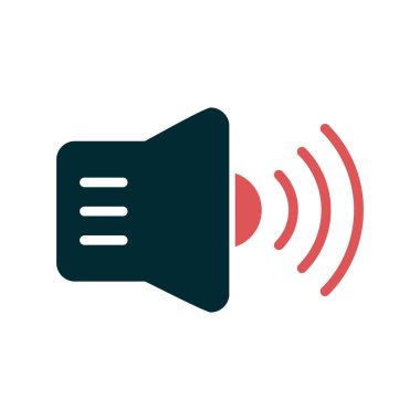 Hoparlör simgesi, vektör illüstrasyonu 