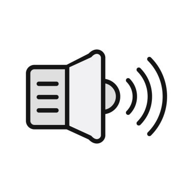 Hoparlör simgesi, vektör illüstrasyonu 