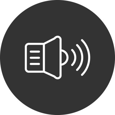 Hoparlör simgesi, vektör illüstrasyonu 