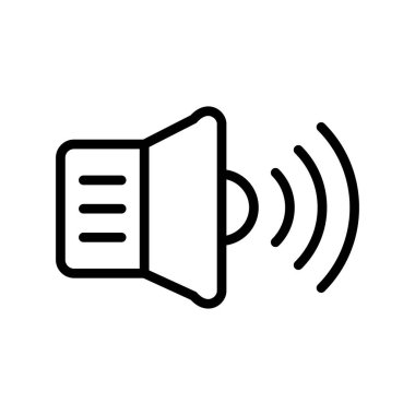 Hoparlör simgesi, vektör illüstrasyonu 