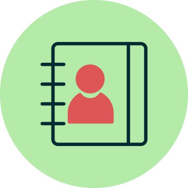 Kitap satırı simgesi, vektör çizim