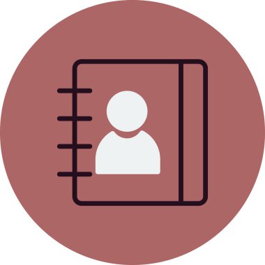 Kitap satırı simgesi, vektör çizim