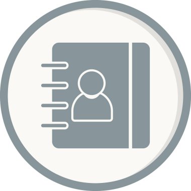 Kitap satırı simgesi, vektör çizim