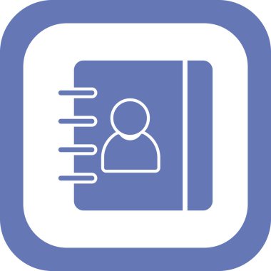 Kitap satırı simgesi, vektör çizim