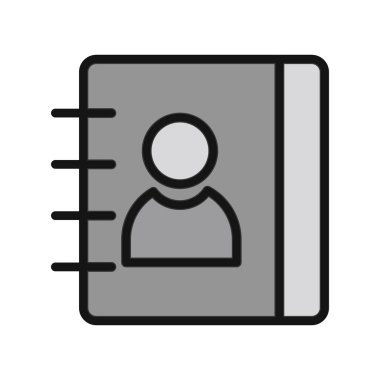 Kitap satırı simgesi, vektör çizim