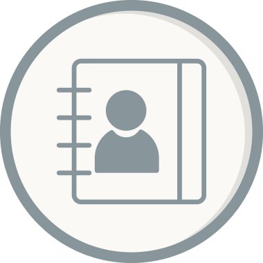 Kitap satırı simgesi, vektör çizim