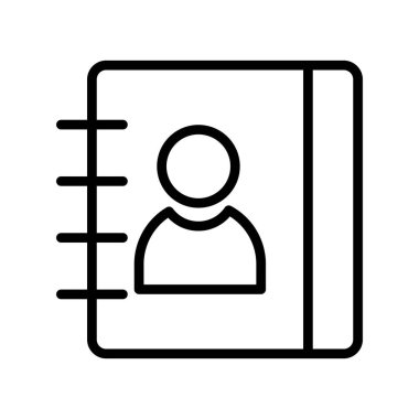 Kitap satırı simgesi, vektör çizim