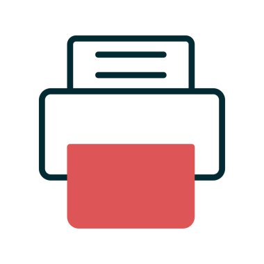 Yazıcı ekipmanı simgesi, vektör illüstrasyonu