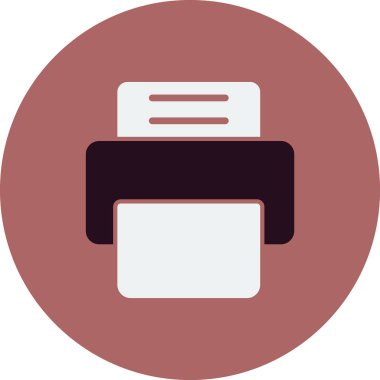 Yazıcı ekipmanı simgesi, vektör illüstrasyonu