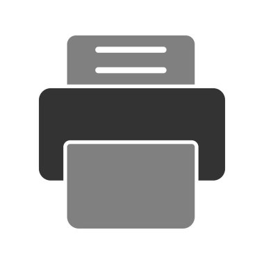 Yazıcı ekipmanı simgesi, vektör illüstrasyonu