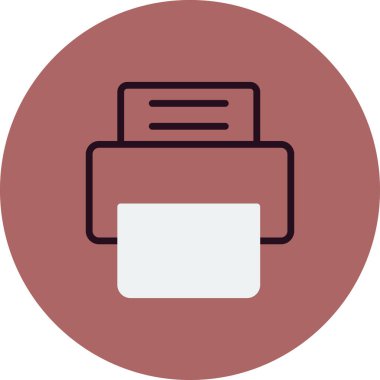 Yazıcı ekipmanı simgesi, vektör illüstrasyonu