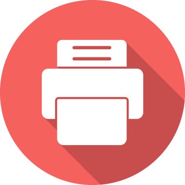 Yazıcı ekipmanı simgesi, vektör illüstrasyonu