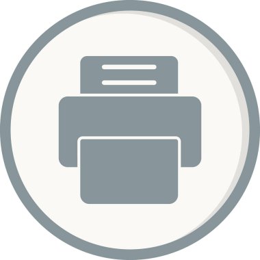 Yazıcı ekipmanı simgesi, vektör illüstrasyonu