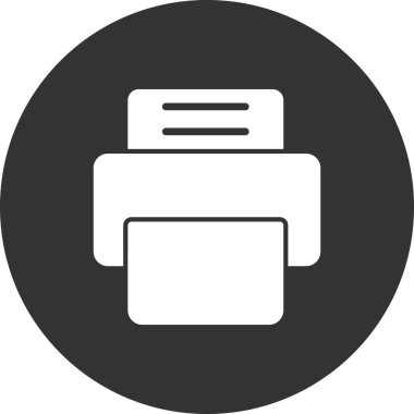 Yazıcı ekipmanı simgesi, vektör illüstrasyonu