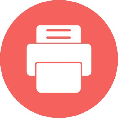 Yazıcı ekipmanı simgesi, vektör illüstrasyonu