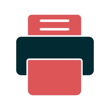 Yazıcı ekipmanı simgesi, vektör illüstrasyonu