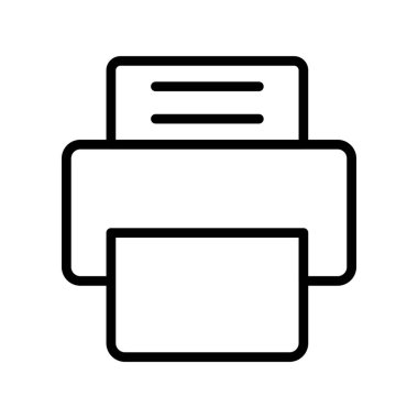 Yazıcı ekipmanı simgesi, vektör illüstrasyonu
