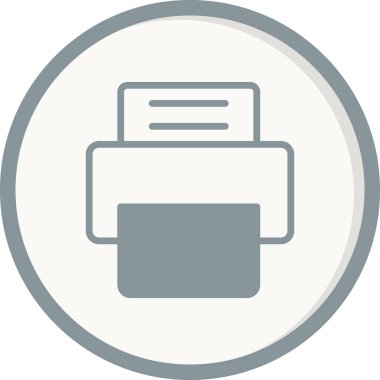 Yazıcı ekipmanı simgesi, vektör illüstrasyonu