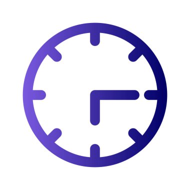 Saat saat simgesi, vektör çizim