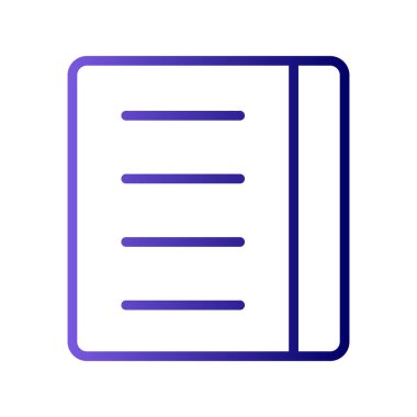 Kitap satırı simgesi, vektör çizim