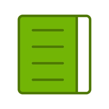 Kitap satırı simgesi, vektör çizim