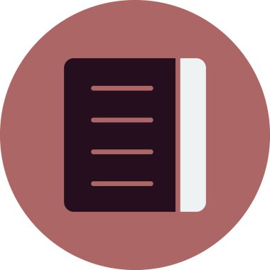 Kitap satırı simgesi, vektör çizim