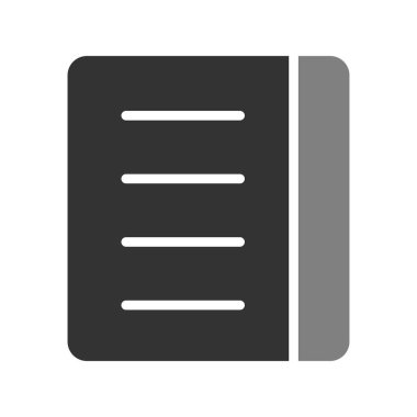 Kitap satırı simgesi, vektör çizim