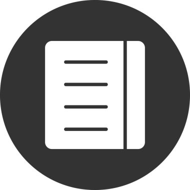 Kitap satırı simgesi, vektör çizim